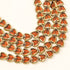 10mm Mandarin Orange Gold-Dipped Heart Crystal Bead Half Strand $4.00