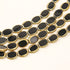 17x14mm Black Gold-Dipped Oval Crystal Bead Half Strand $4.00