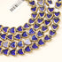 10mm Royal Blue Gold-Dipped Heart Crystal Bead Half Strand $4.00