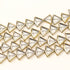 12x16mm Clear Gold-Dipped Fan Crystal Bead Half Strand $4.00