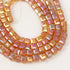 6mm Orange Faceted Crystal Cube Bead Half Strand $4.00