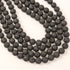 10mm Black Lava Stone Bead Strand