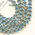 10mm Blue Gold-Dipped Heart Crystal Bead Half Strand $4.00