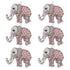 43mm Pink and Silver Rhinestone Elephant Pendant C5