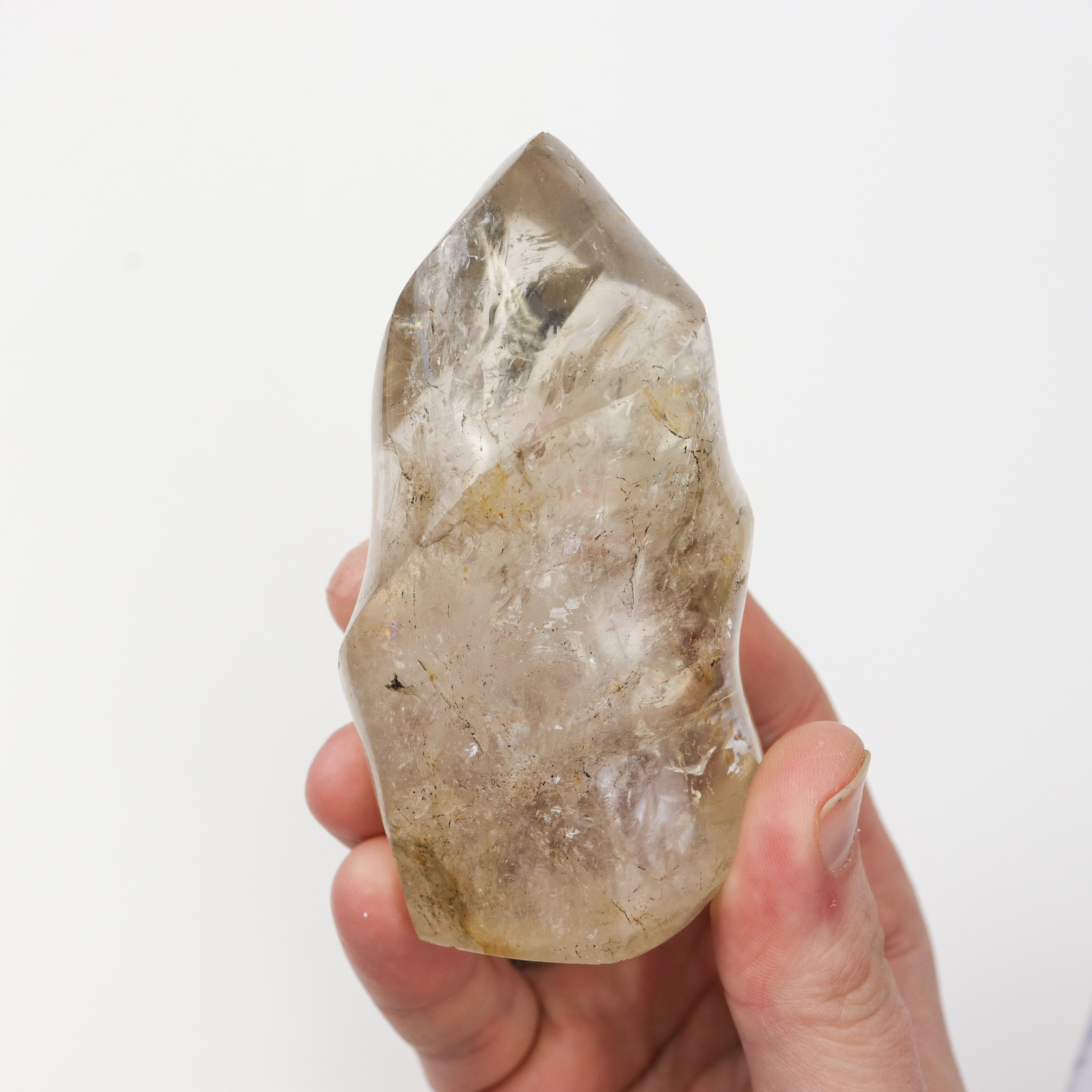 4 inch Clear Quartz Flame F32