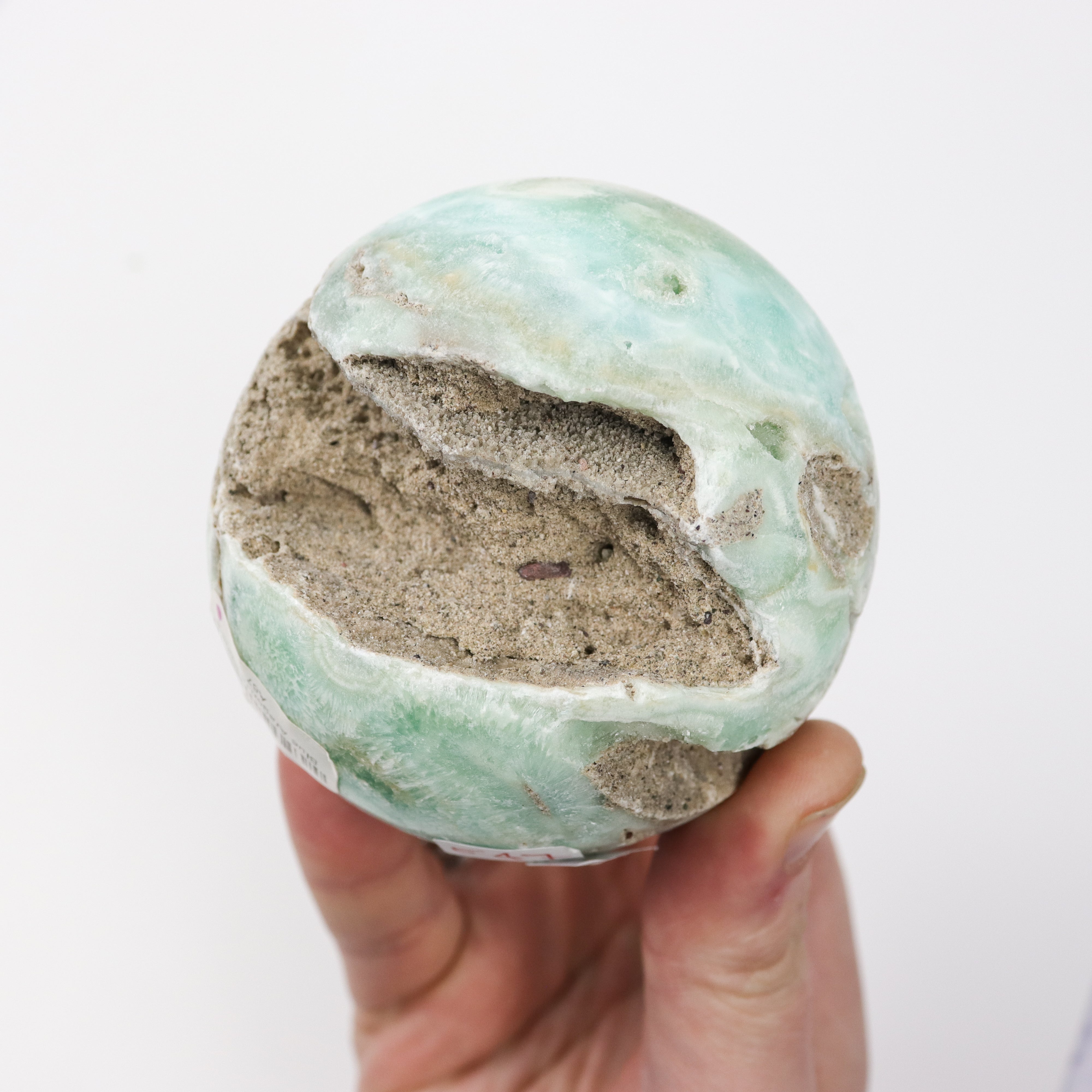3 inch Blue Aragonite Sphere A67