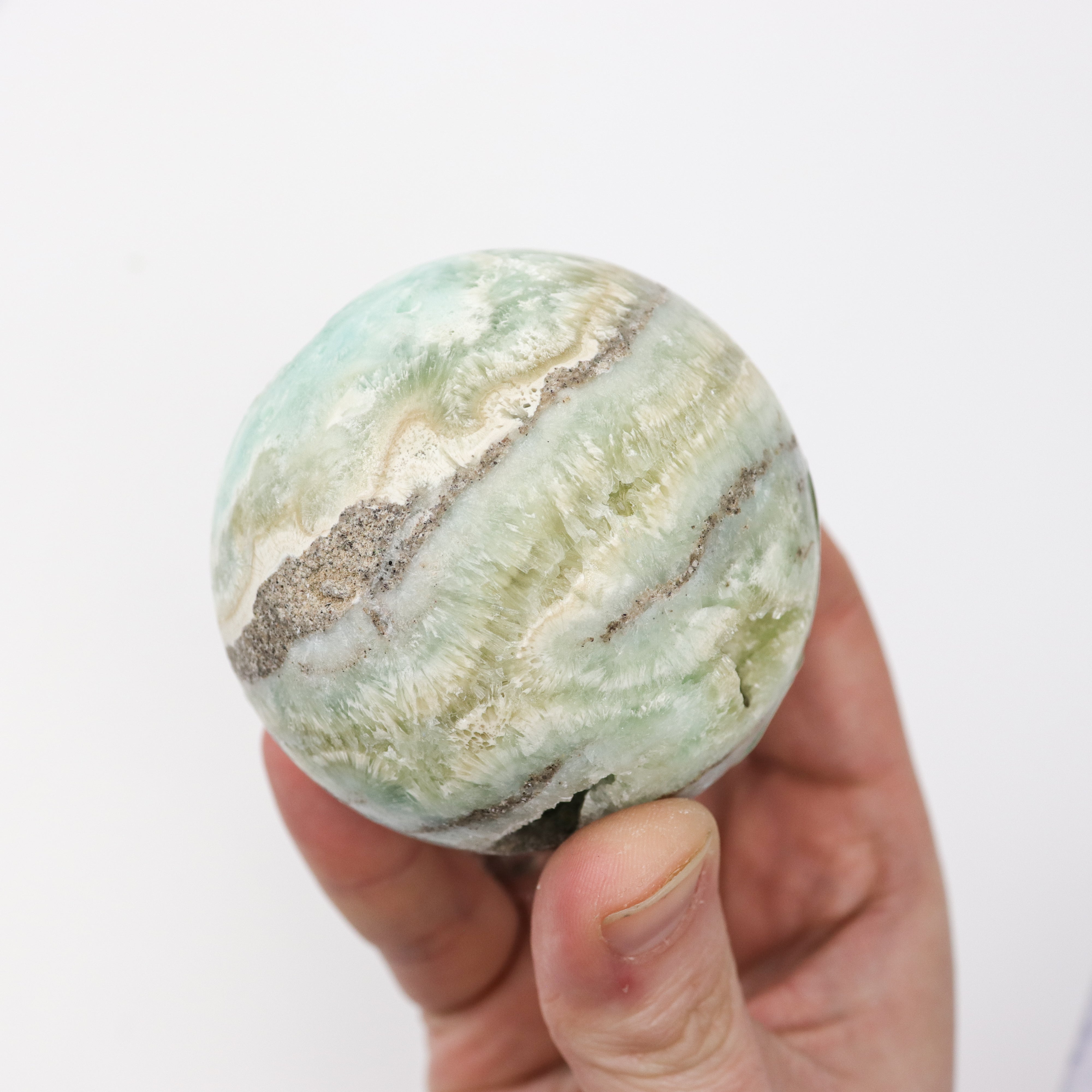 2.5 Inch Blue Aragonite Sphere D60