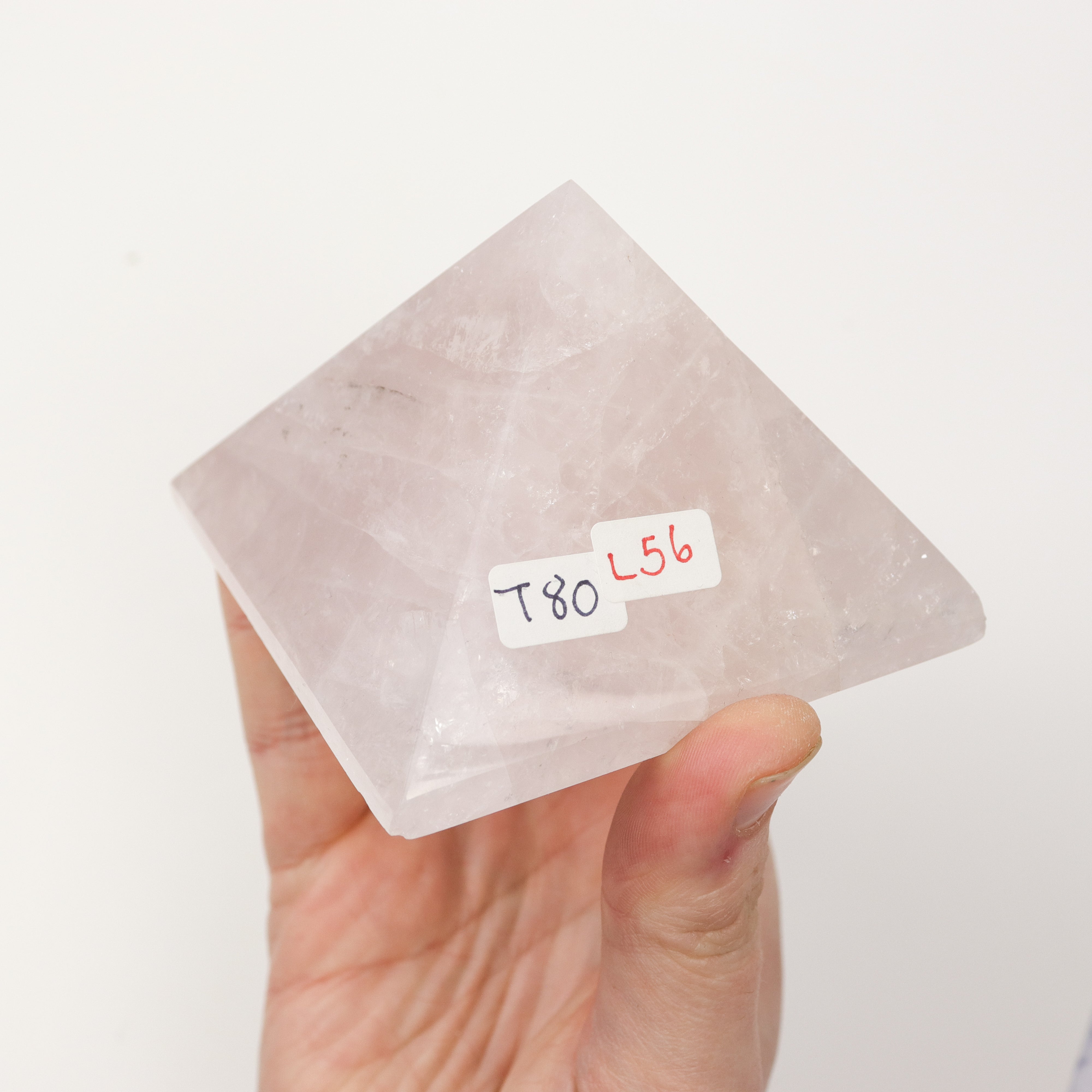 3.25 Inch Rose Quartz Pyramid $80