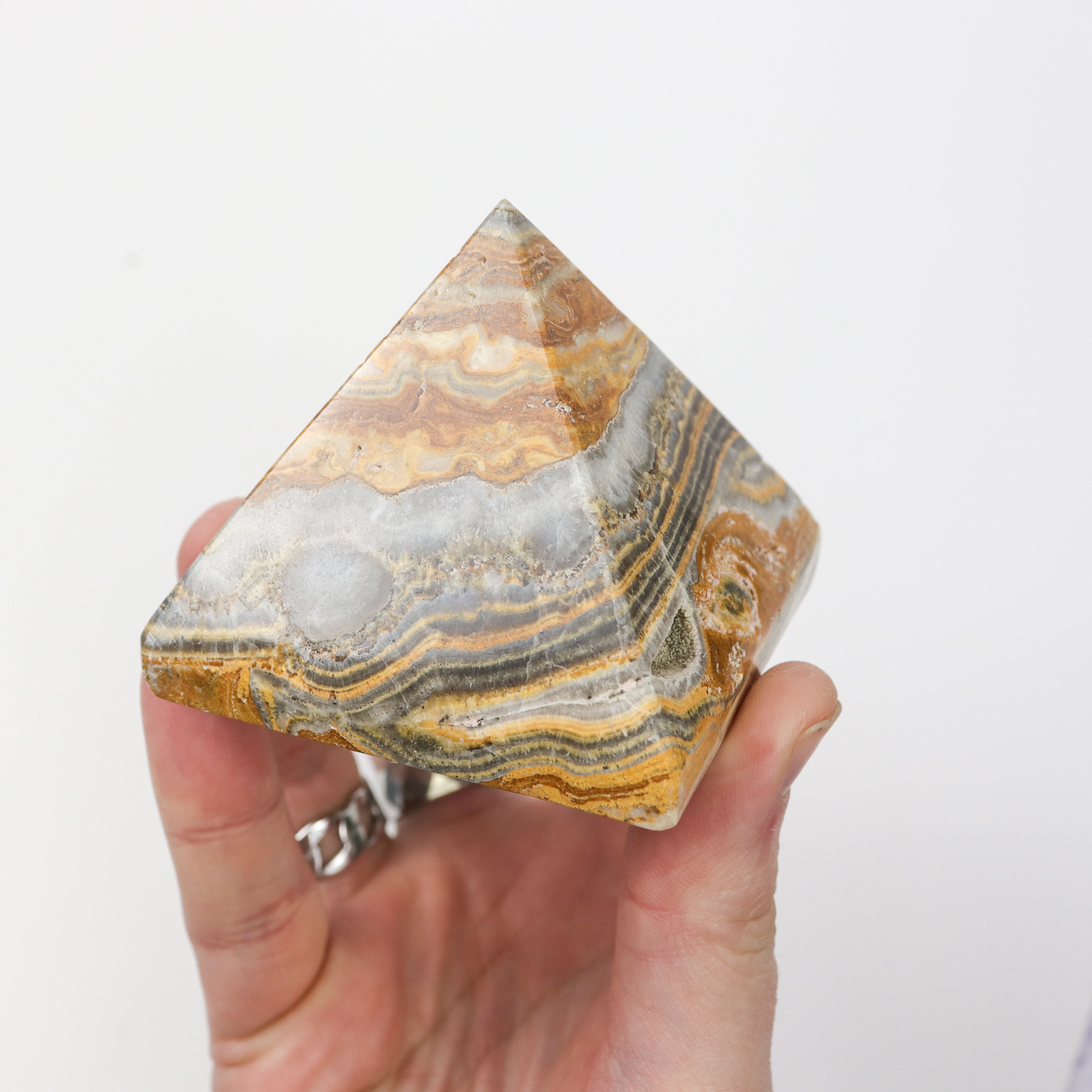 2.75 Inch Agate Jasper Pyramid G73