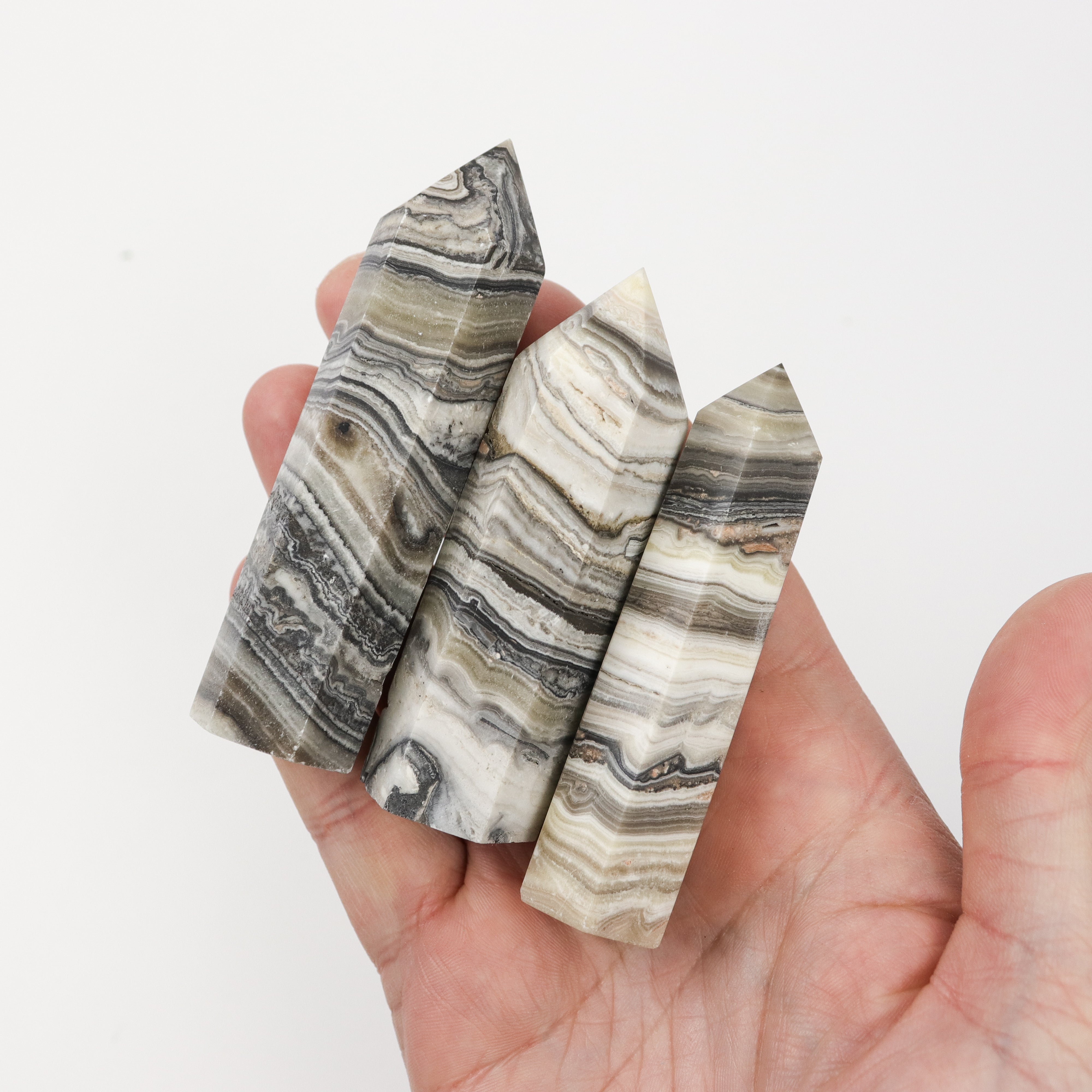 3.25 Inch Banded Calcite Tower $10