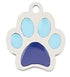 13mm Stainless Steel Blue Paw Print Charm G2