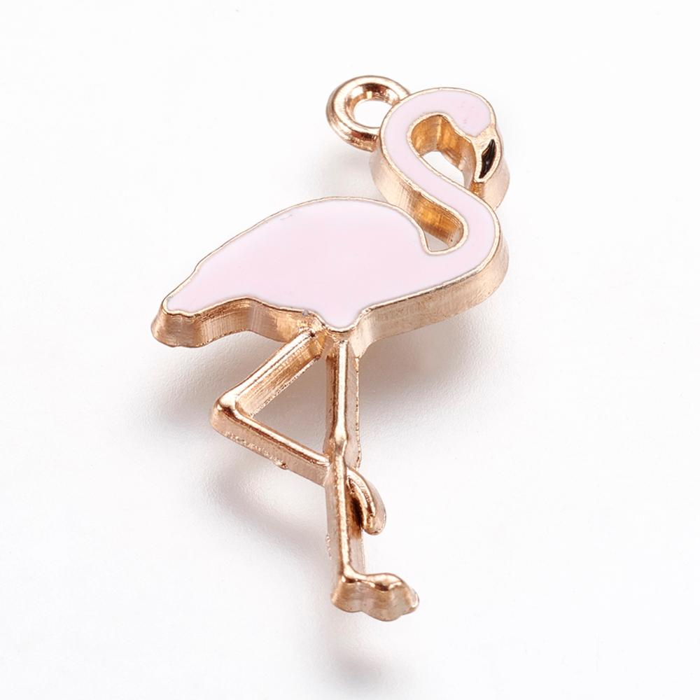 26mm Pink Simple Flamingo Charm W2
