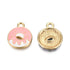 19mm Pink and White Donut with Sprinkles Charm T2