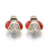 15mm Red and Black Ladybug with Rhinestone Charm F2