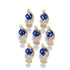 22mm Gold and Blue Rotatable Globe Charm R2