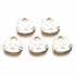 12mm White Serious Cat Face Charm Pack (2 Charms) C2
