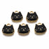 12mm Black Serious Cat Face Charm Pack (2 Charms) B2