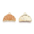 12mm Brown Simple Croissant Charm D2