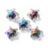 20mm Faceted Rainbow Iridescent Acrylic Star Bead Pack (6 Beads) G25