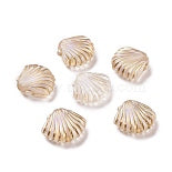 10x12mm Clear with Gold Acrylic Seashell Focal Bead Pack (20 Beads) M25