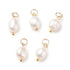14mm Gold Freshwater Pearl Drop Charm Pack (2 Charms) D35