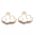 16mm White Simple Fluffy Cloud Charm E2