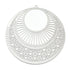 49mm Stainless Steel Round Filigree Sunburst Pendant H3