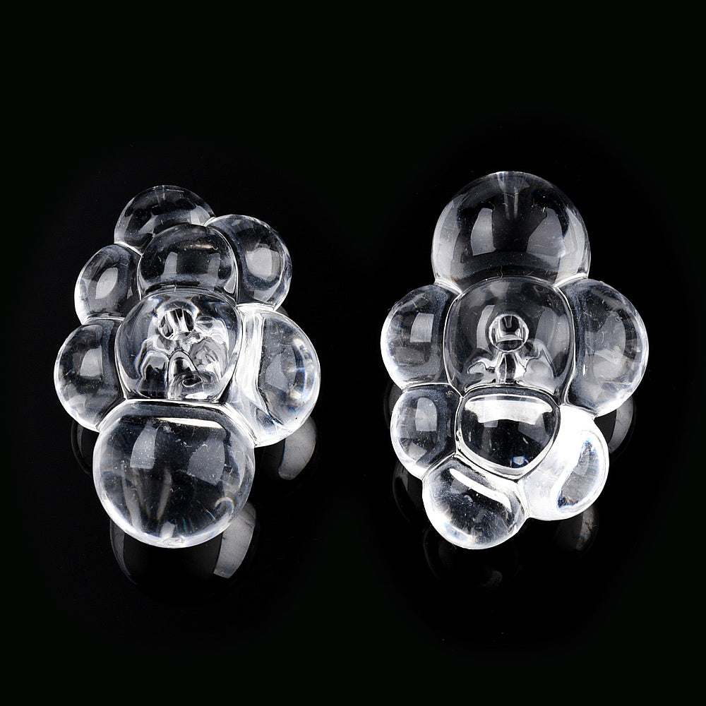 33x23mm Clear Acrylic Cloud Focal Bead Pack (3 Beads) S25