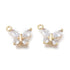 15mm Gold Cubic Zirconia Butterfly Offset Charm M35
