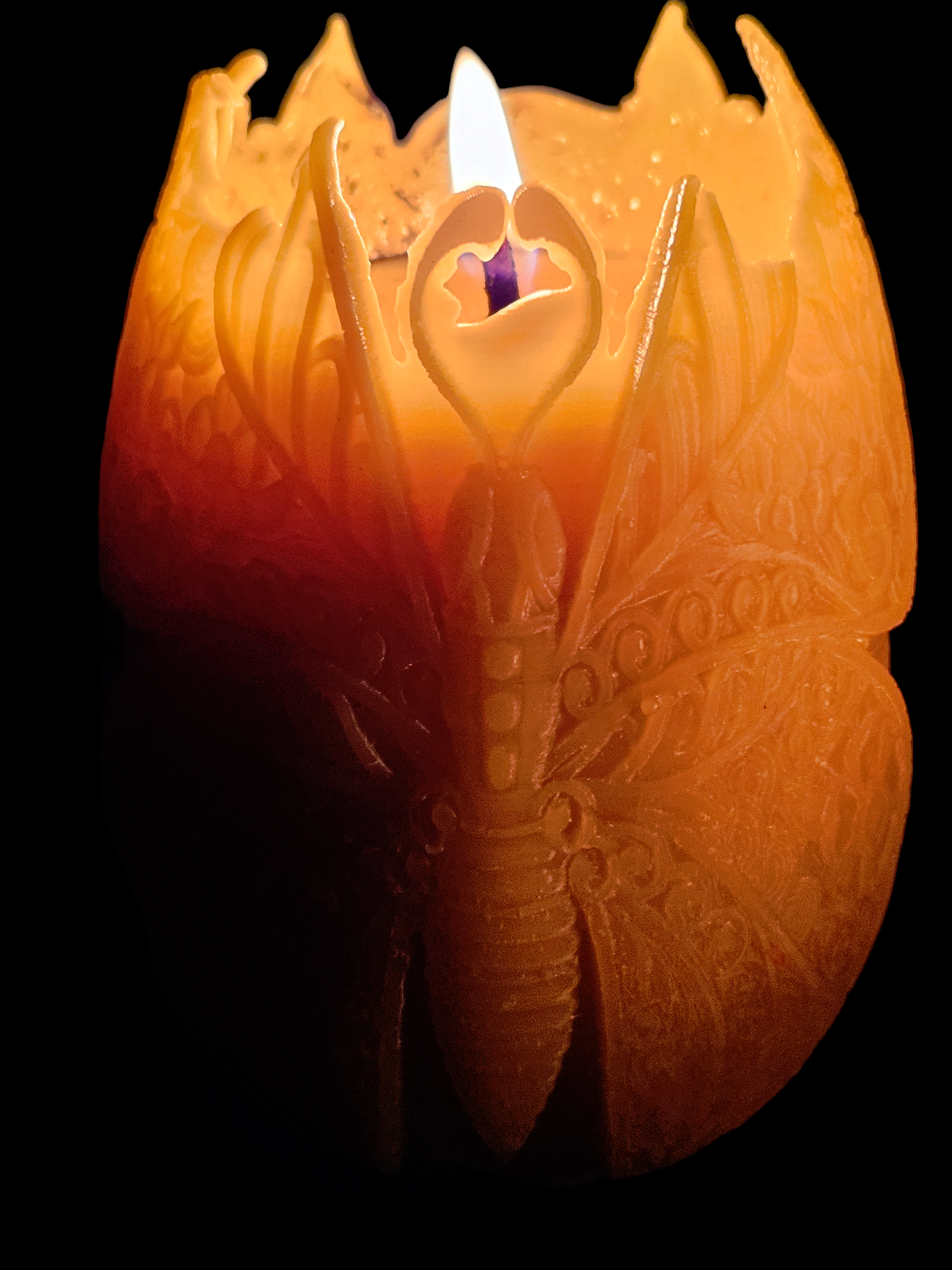 Butterfly Egg Beeswax Candle