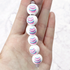 20mm Pink Egg Painted Wood Bead Strand