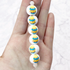 20mm Blue Yellow Egg Painted Wood Bead Strand