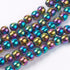 6mm Rainbow-Plated Hematite Bead Strand R8