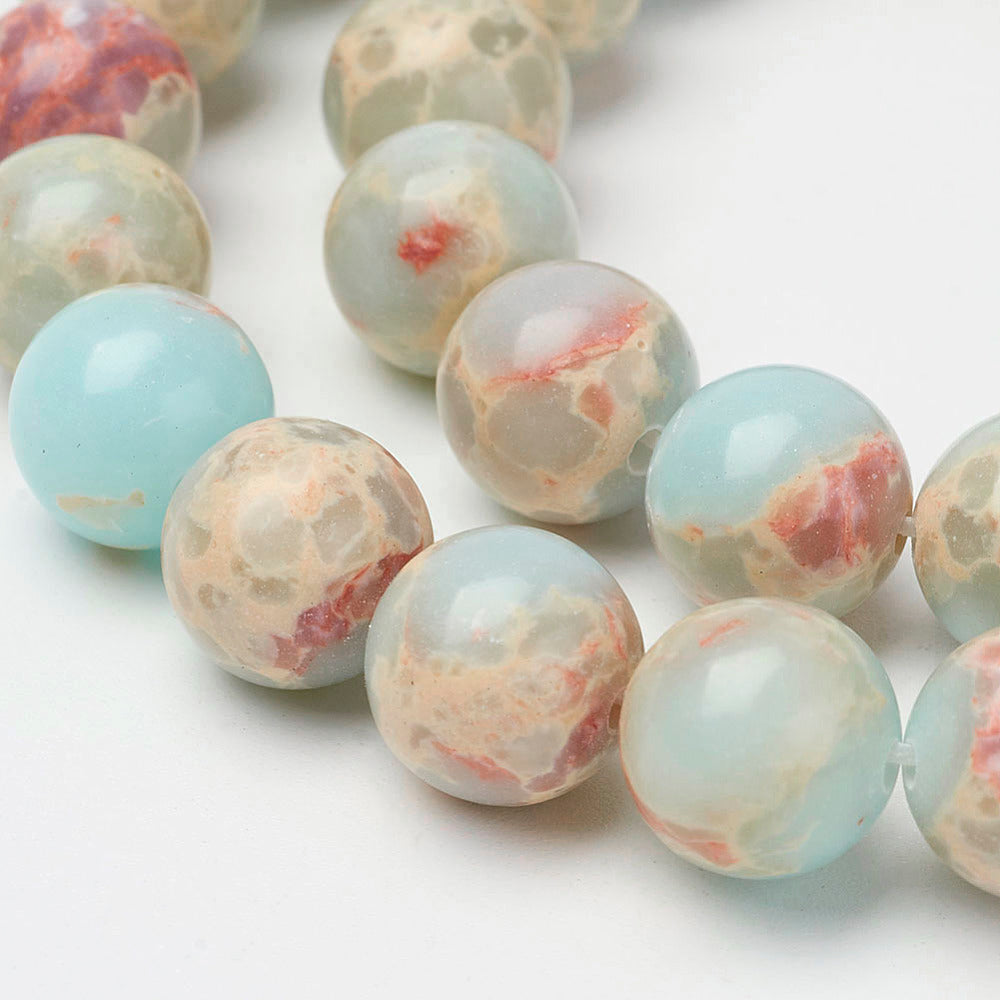 12mm Aqua Terra Jasper Bead Half Strand Q10
