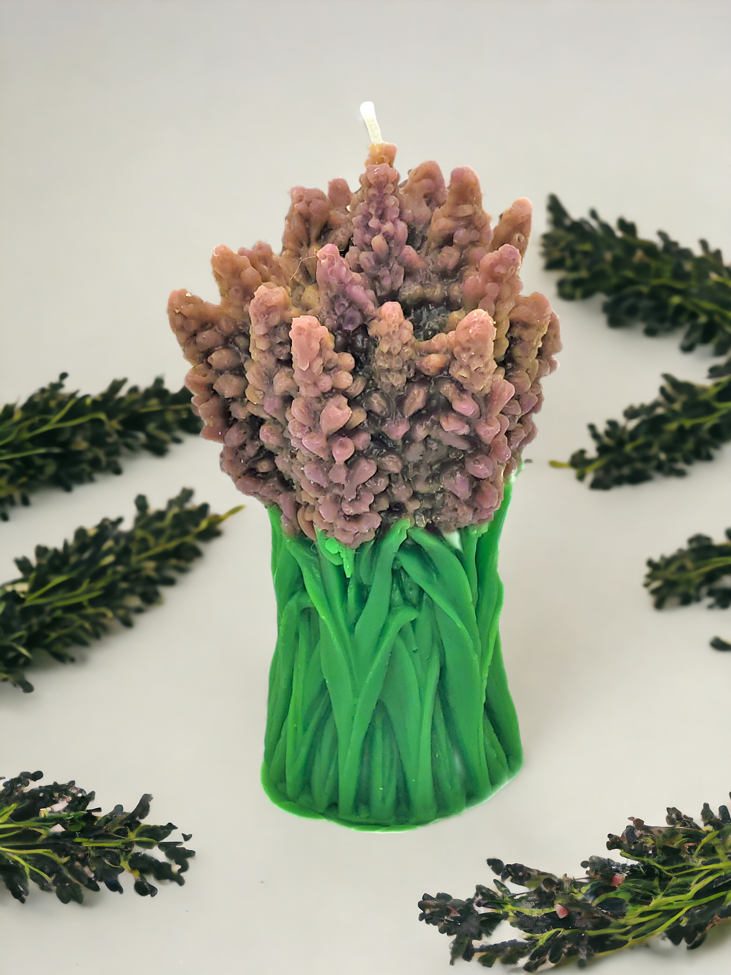 Lavender Bundle Beeswax Pillar Candle