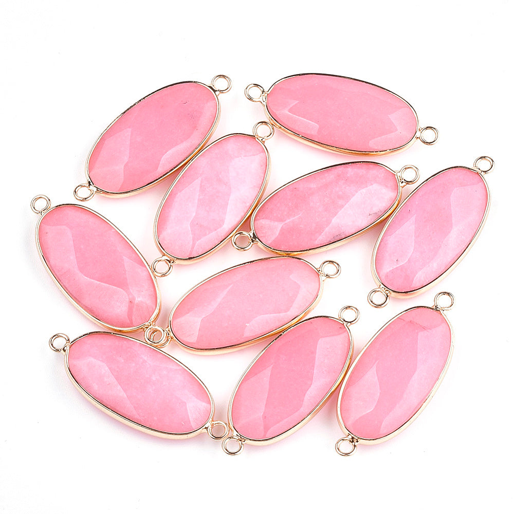 39mm Faceted Dyed Dolomite Connector D6