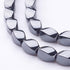 8x5mm Hematite Twisted Rectangle Bead Strand T7
