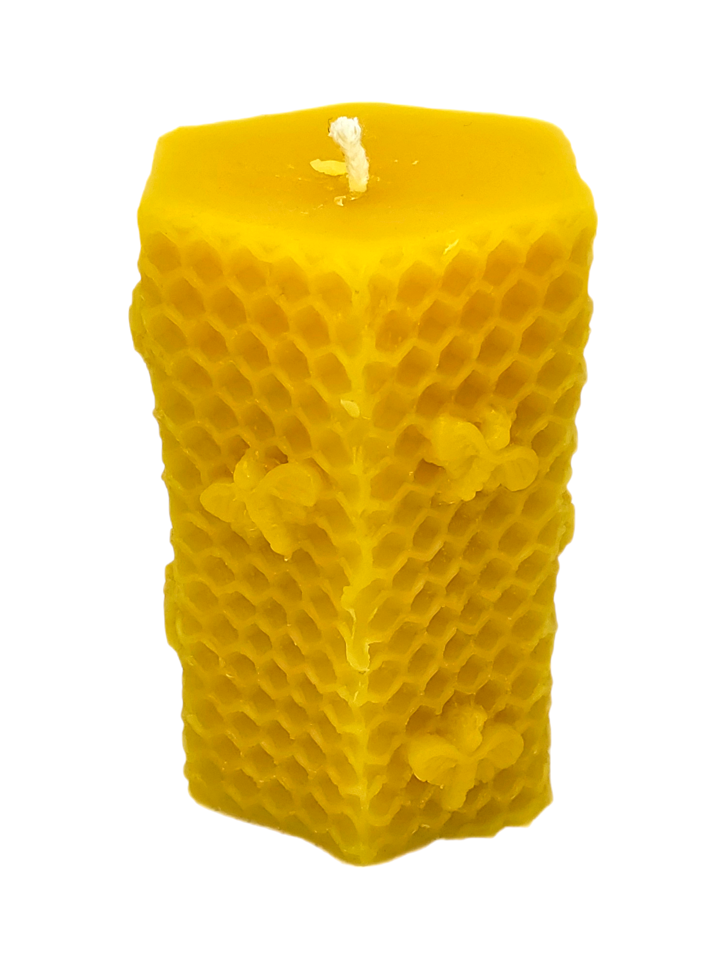 Hexagon Beehive Beeswax Pillar Candle