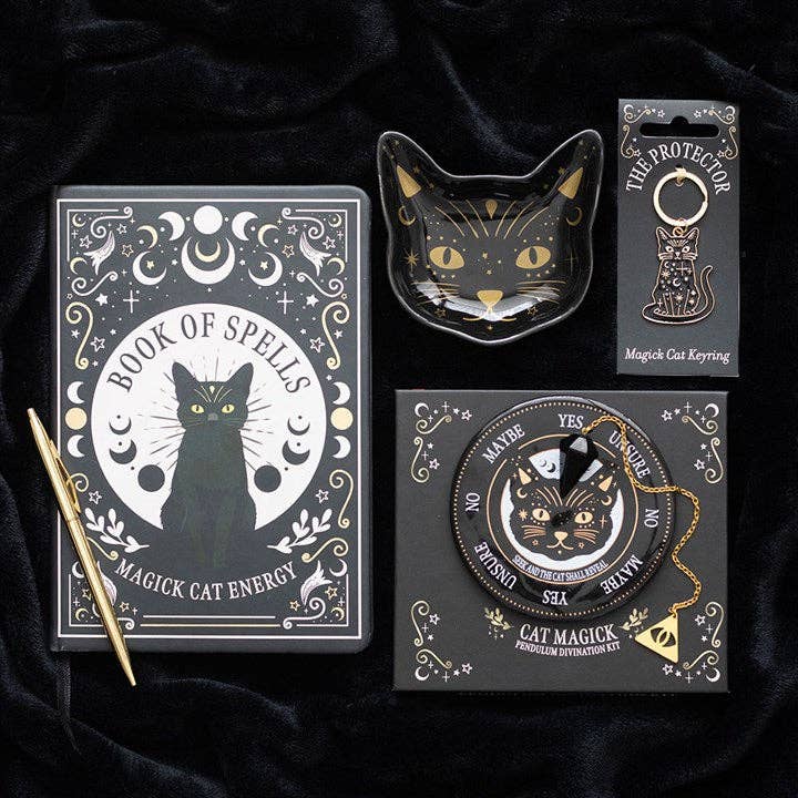 Black Cat Face Trinket Dish