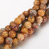 8mm Yellow Mexican Crazy Lace Agate Bead Half Strand Y12