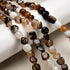 Small Black Flower Agate Nugget Bead Half Strand B8