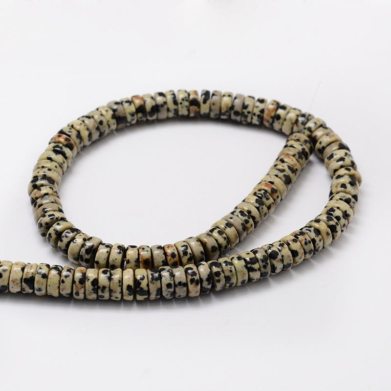 4x8mm Dalmatian Jasper Heishi Bead Strand D20