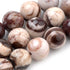 12mm Brown Zebra Jasper Bead Half Strand Z14