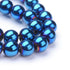 4mm Blue-Plated Hematite Bead Strand J7
