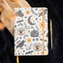 Frightful Folk Print Halloween Notebook