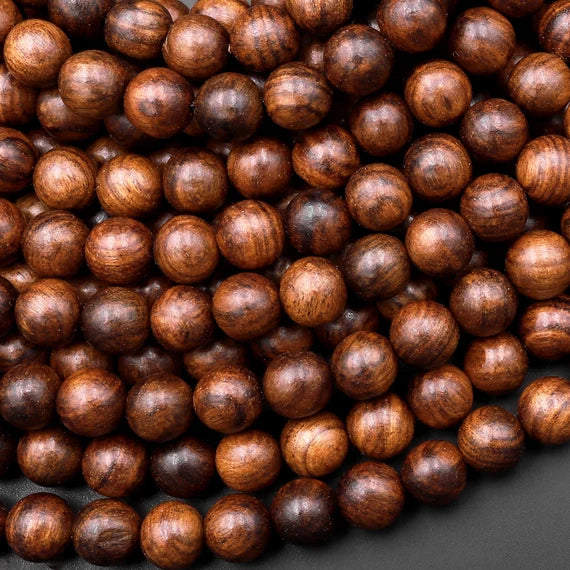 6mm Black Rosewood Bead Strand R10