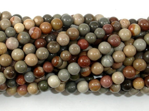 4mm Polychrome Jasper Bead Strand P12