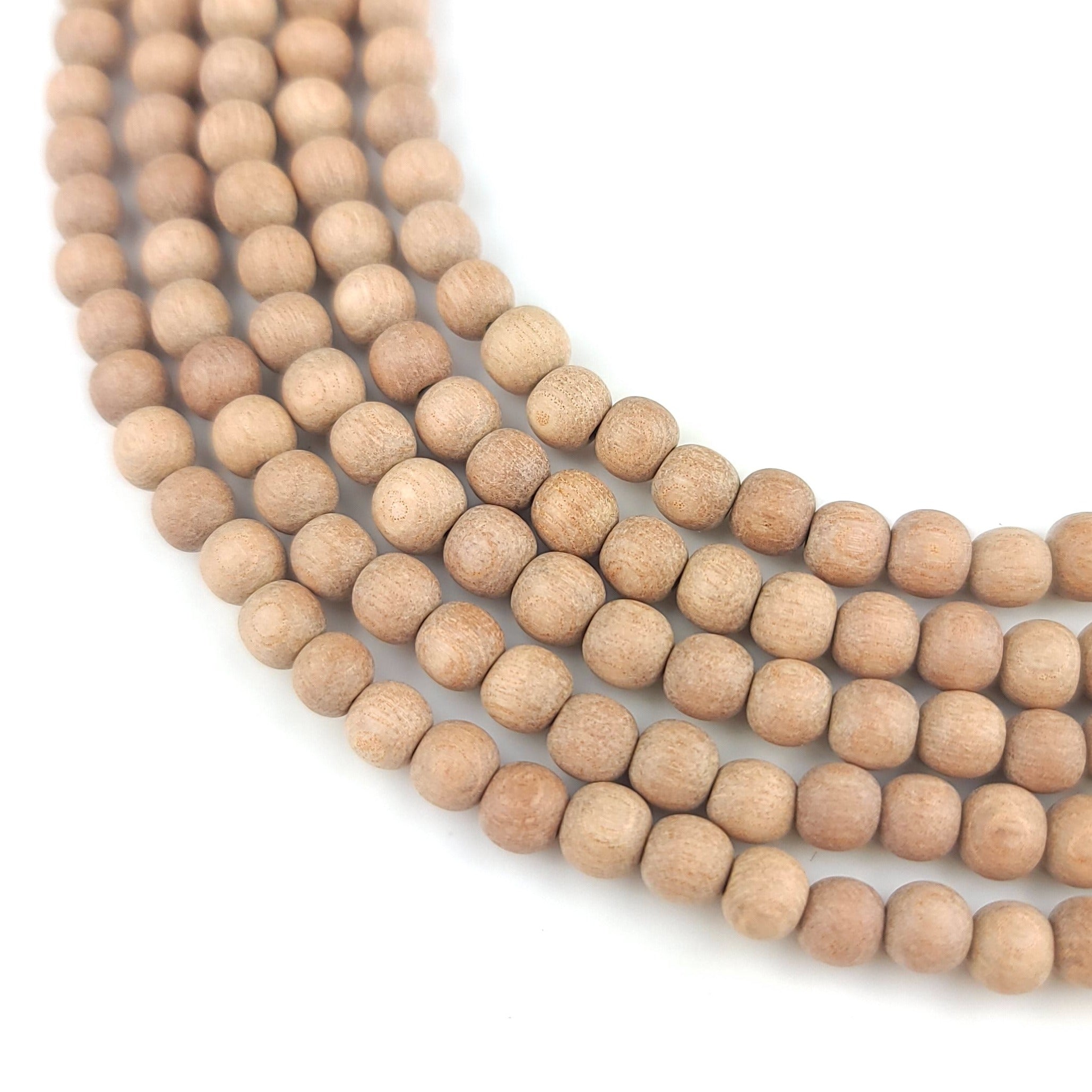 6mm Frosted Rosewood Bead Strand H6