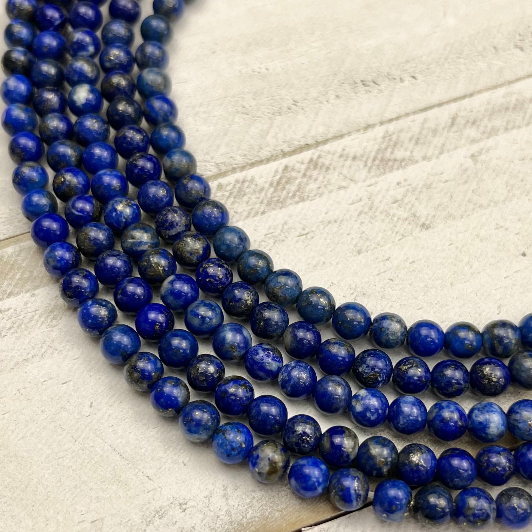 4mm Lapis Lazuli Bead Strand P12