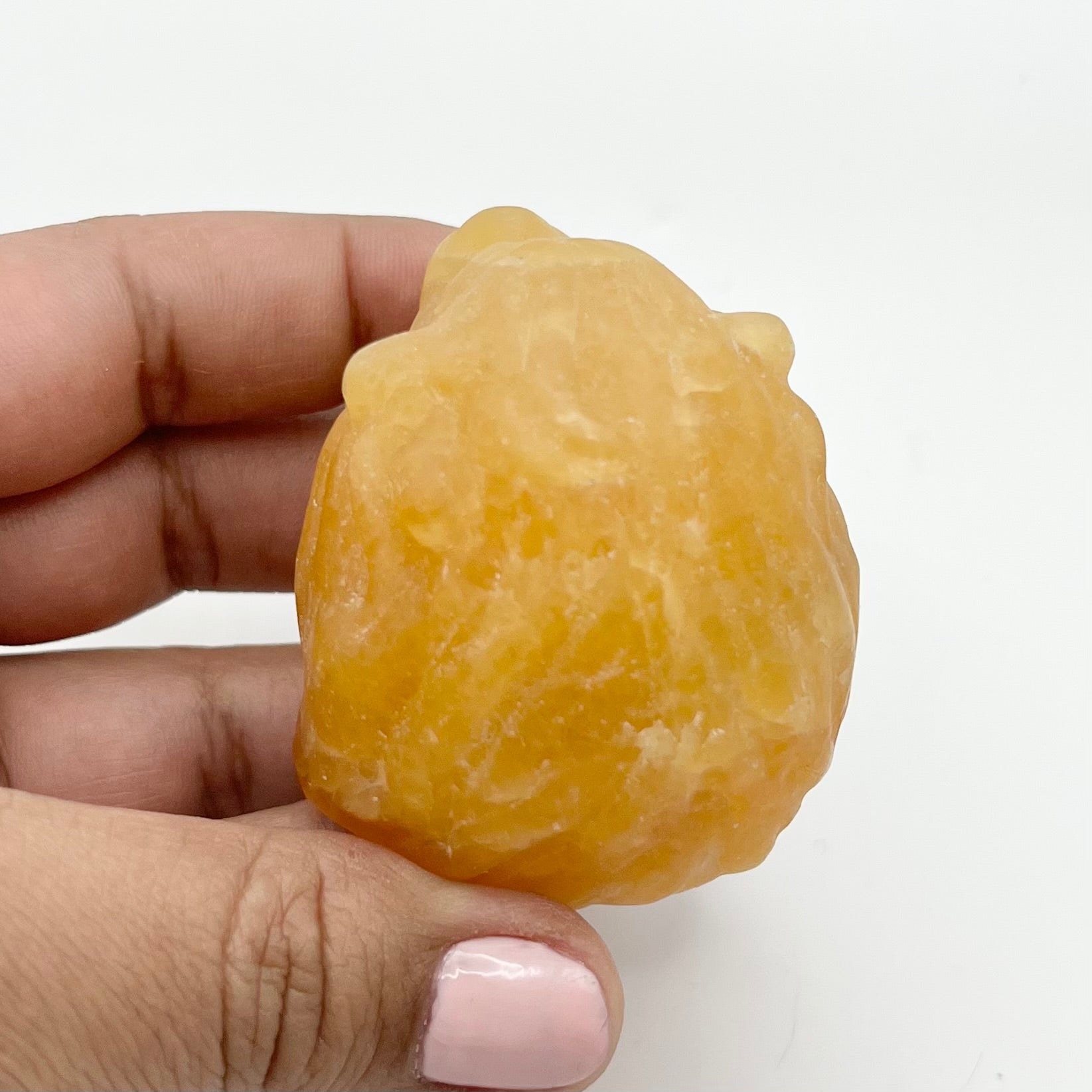 1.75 Inch Orange Calcite Lion Head Y48